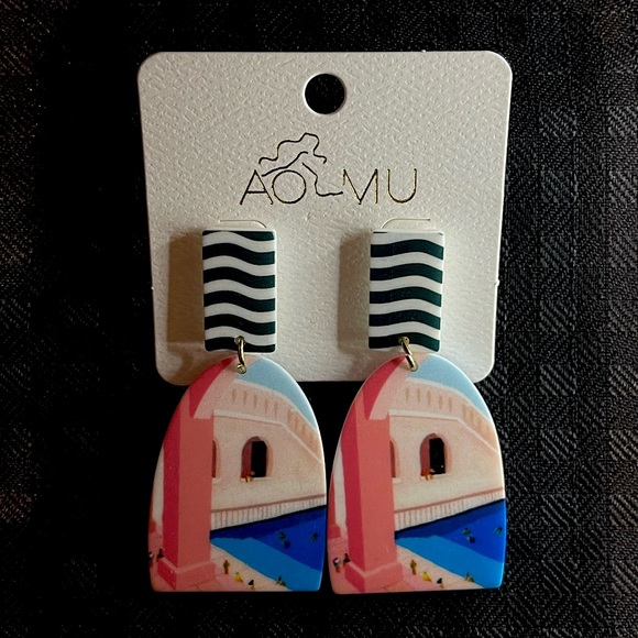 AOMU Jewelry - AOMU Acrylic Korean Fashion Earrings